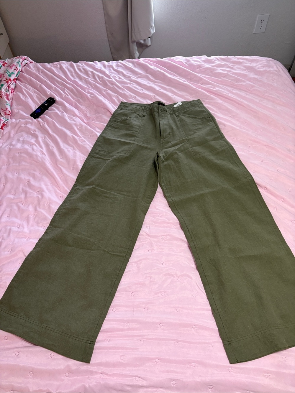 Lee Olive Green Wide Leg Pants